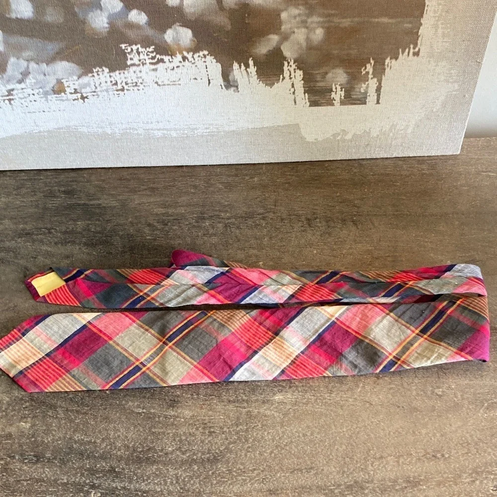 Jarvey's of Alloway Madras Plaid‎ Multicolor Men's Tie Slim Preppy